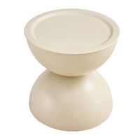 Tables basses gigognes rondes avec cadre en métal (lot de 2)