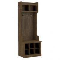 Meuble d'entrée Woodland et petit banc à chaussures avec étagères par Bush Furniture