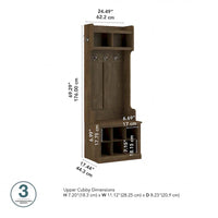 Meuble d'entrée Woodland et petit banc à chaussures avec étagères par Bush Furniture