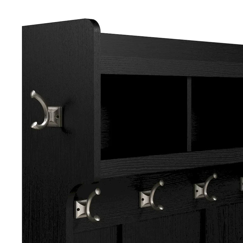 Meuble d'entrée Woodland et petit banc à chaussures avec étagères par Bush Furniture