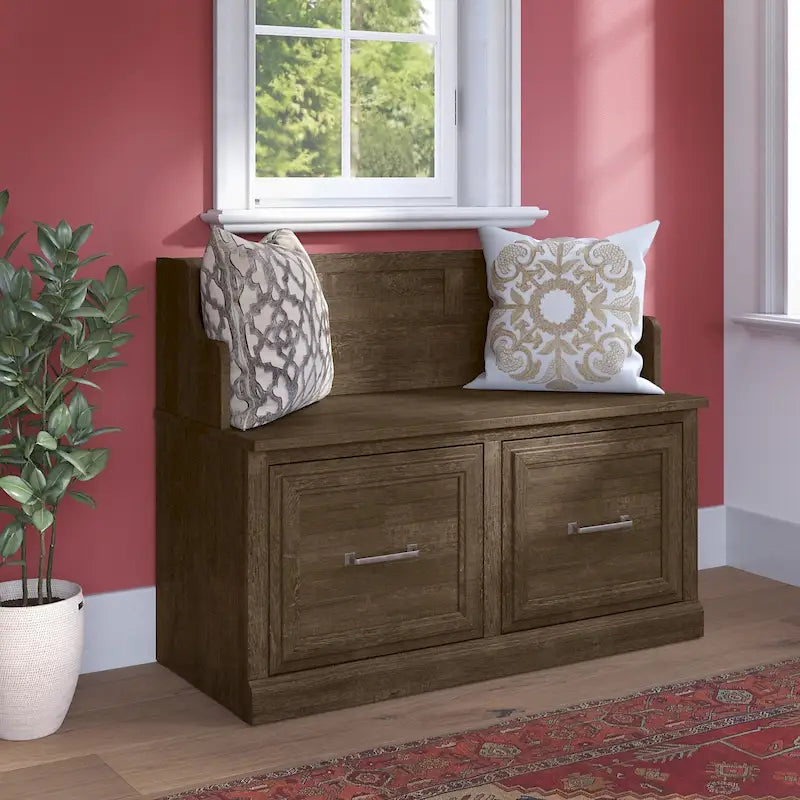 Woodland banc d'entrée 40W avec portes par Bush Furniture
