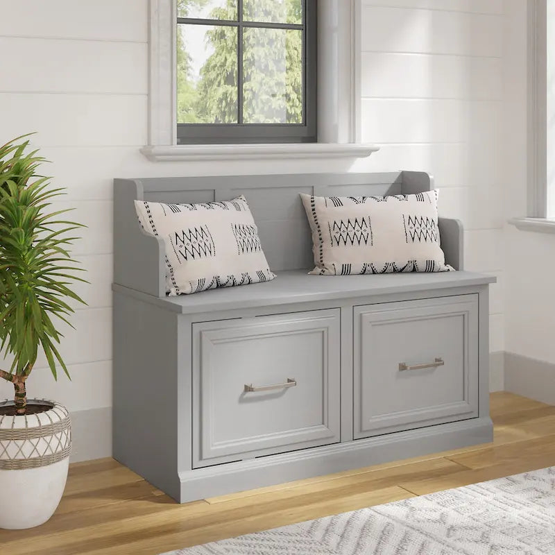 Woodland banc d'entrée 40W avec portes par Bush Furniture