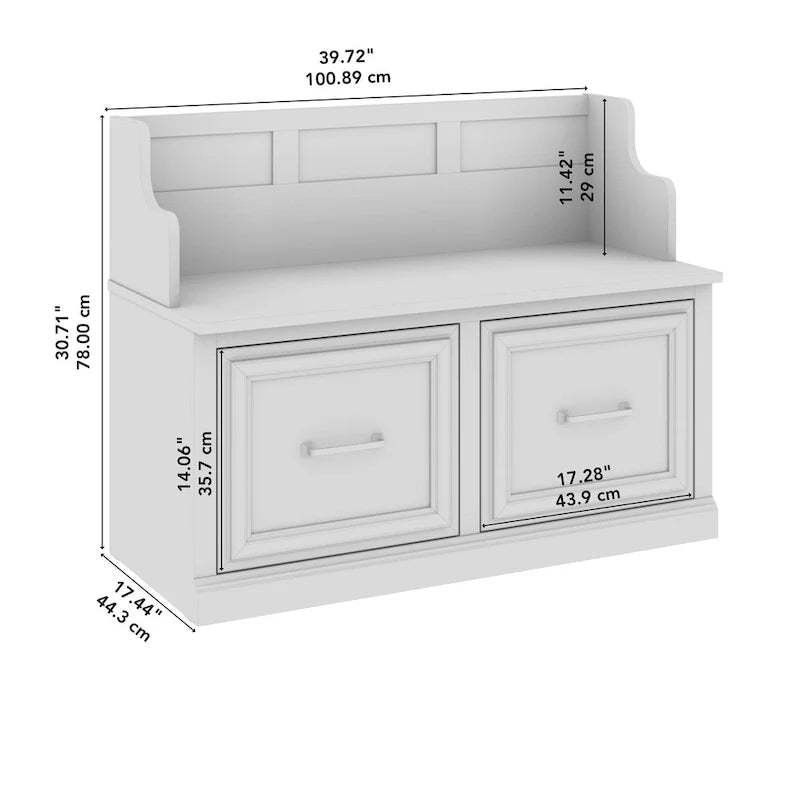 Banc d'entrée Woodland 40W avec portes par Bush Furniture