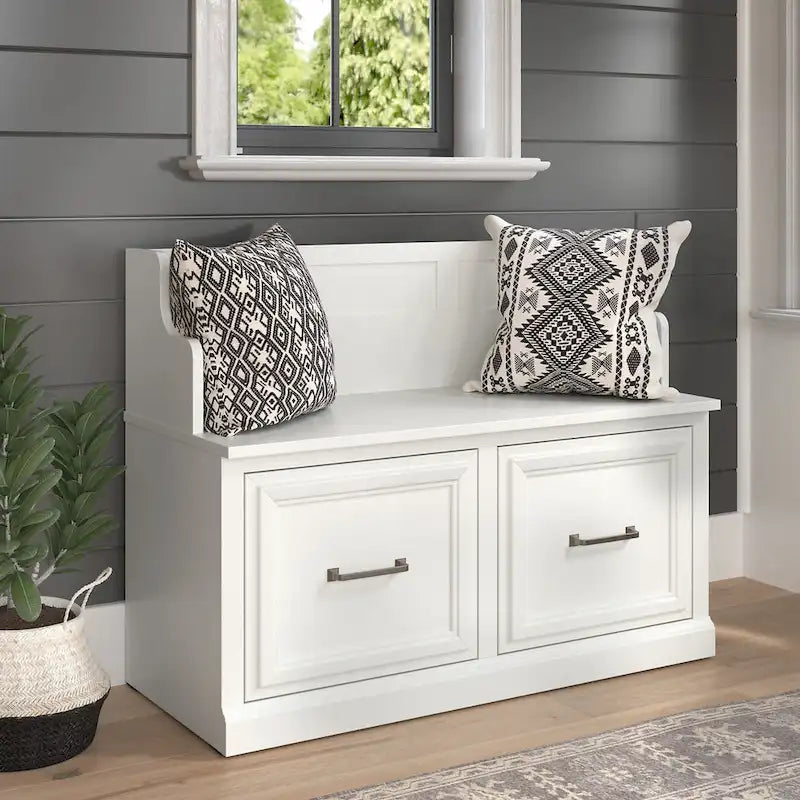 Woodland banc d'entrée 40W avec portes par Bush Furniture
