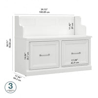 Banc d'entrée Woodland 40W avec portes par Bush Furniture