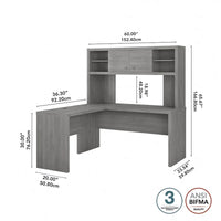 Bureau d'angle Echo avec huche par Bush Business Furniture