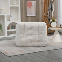 Fauteuil moderne pour adulte avec mousse à mémoire de forme haute densité et 1 pouf pour chambre et salle de lecture