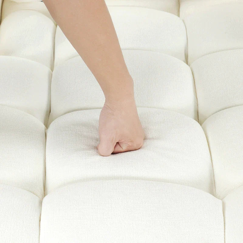 Canapé sectionnel convertible en U surdimensionné en chenille 110 po avec couchage escamotable, doubles méridiennes de rangement et 2 ports USB