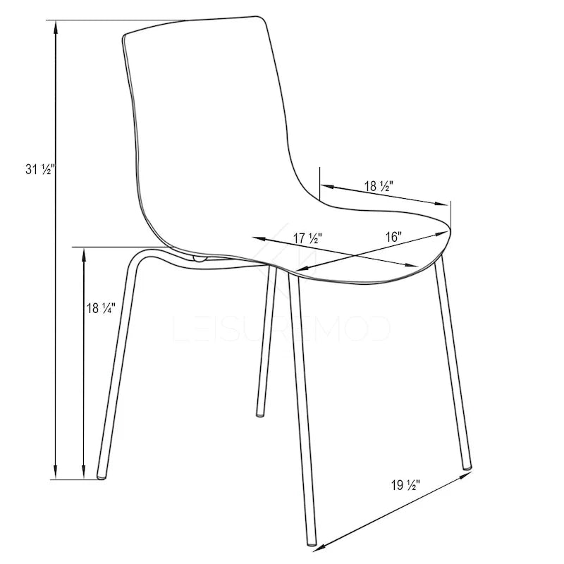 Chaise de salle à manger en acrylique Astor avec pieds chromés, chaise d'appoint moderne à motif ondulation d'eau