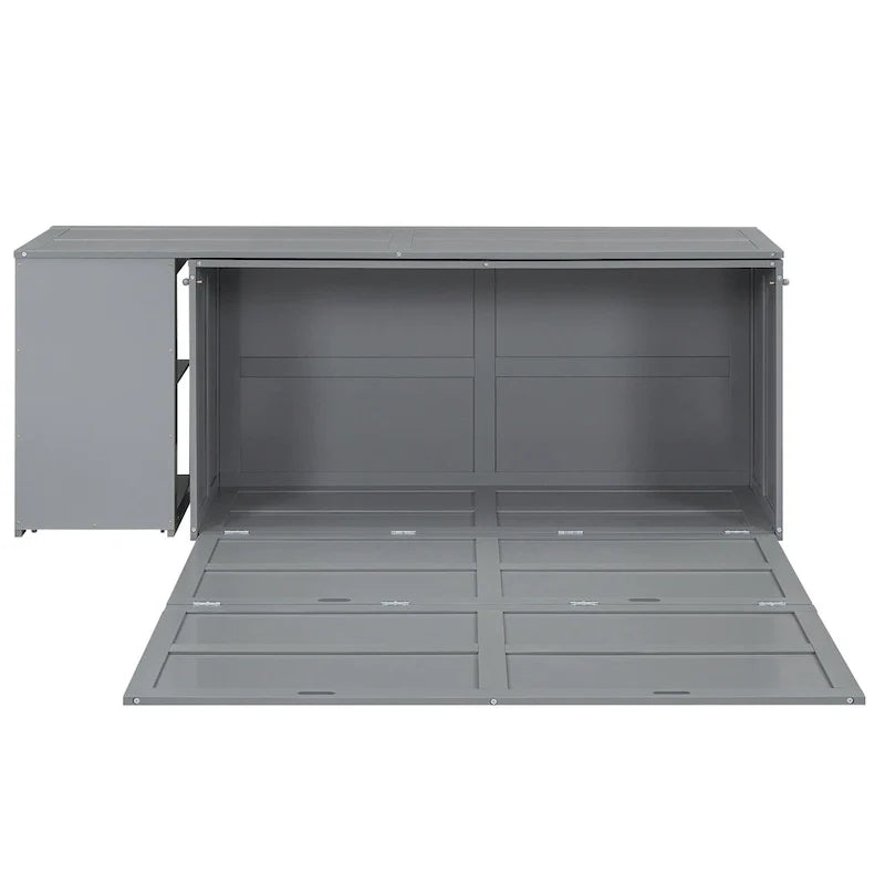 Lit escamotable taille Queen avec bureau pivotant