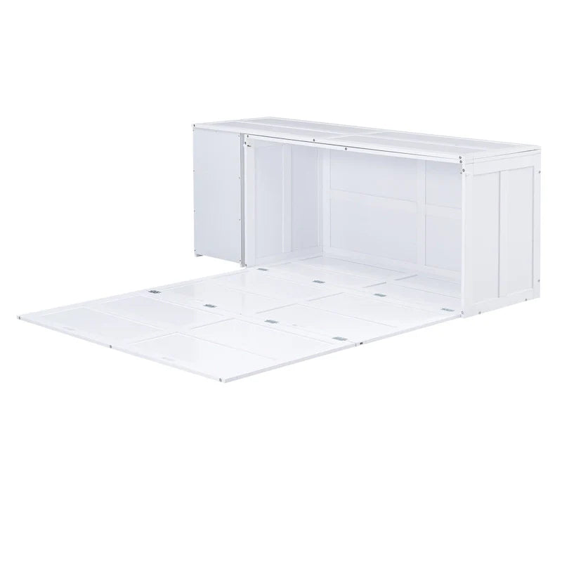 Lit escamotable taille Queen avec bureau pivotant