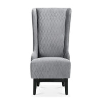 Christopher Knight Home - Fauteuil à oreilles haut de dossier en velours Evelyn avec pieds en bois