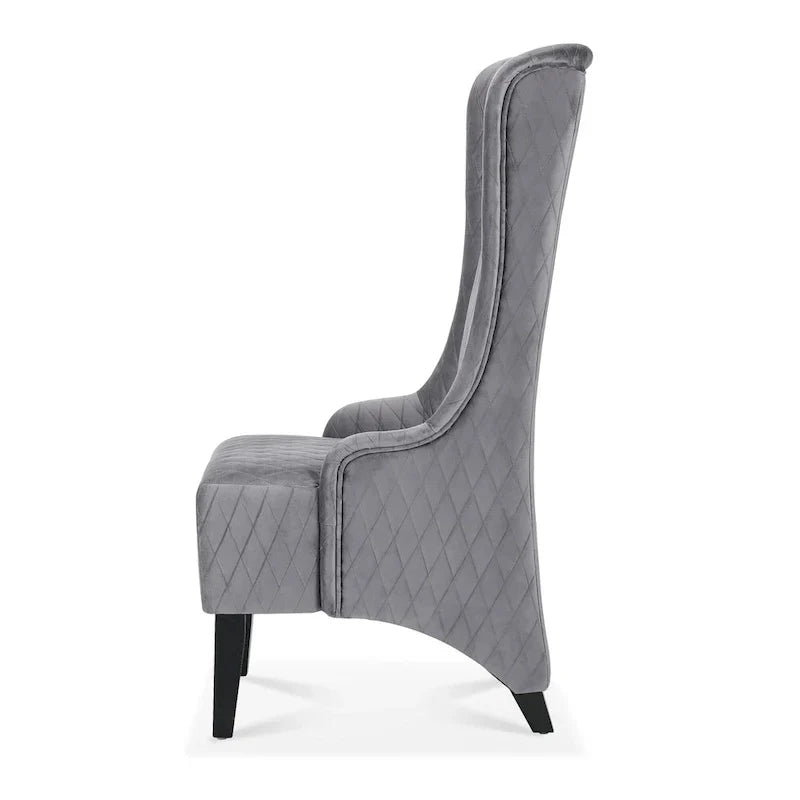 Christopher Knight Home - Fauteuil à oreilles haut de dossier en velours Evelyn avec pieds en bois