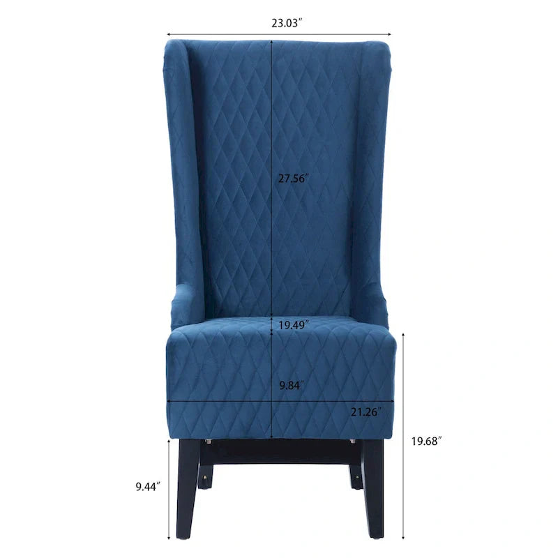 Christopher Knight Home - Fauteuil à oreilles haut de dossier en velours Evelyn avec pieds en bois