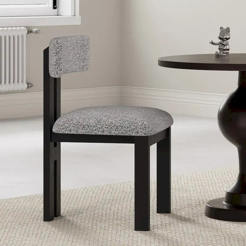 Chaises de salle à manger rembourrées Astura, structure en fer, lot de 2 par Christopher Knight Home