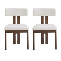 Chaises de salle à manger rembourrées Astura, structure en fer, lot de 2 par Christopher Knight Home