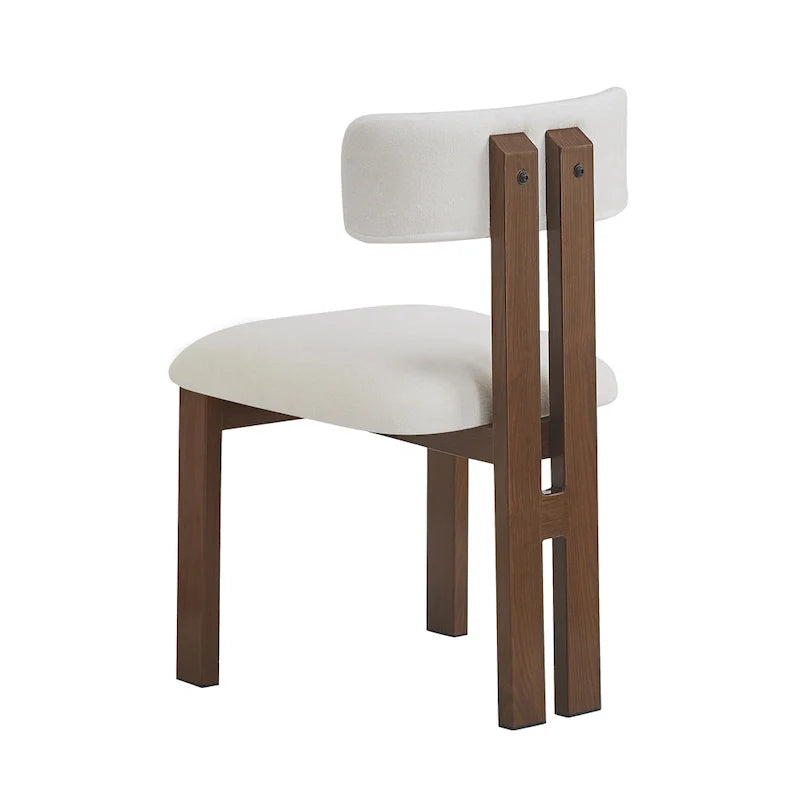 Chaises de salle à manger rembourrées Astura, structure en fer, lot de 2 par Christopher Knight Home