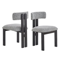 Chaises de salle à manger rembourrées Astura, structure en fer, lot de 2 par Christopher Knight Home
