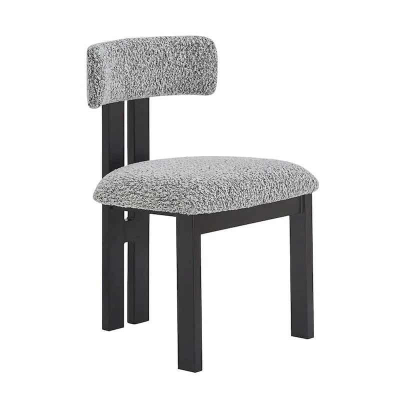 Chaises de salle à manger rembourrées Astura, structure en fer, lot de 2 par Christopher Knight Home