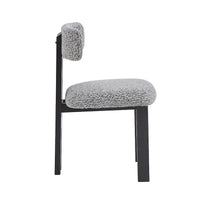 Chaises de salle à manger rembourrées Astura, structure en fer, lot de 2 par Christopher Knight Home