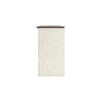 Meuble TV Signature Design by Ashley Bolanburg blanc/gris 73 pour TV jusqu'à 83 - 72.5 L x 20.25 P x 36.13 H