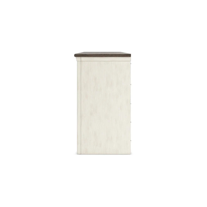 Meuble TV Signature Design by Ashley Bolanburg blanc/gris 73 pour TV jusqu'à 83 - 72.5 L x 20.25 P x 36.13 H