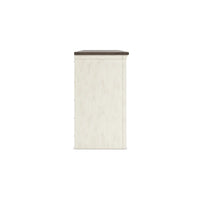 Meuble TV Signature Design by Ashley Bolanburg blanc/gris 73 pour TV jusqu'à 83 - 72.5 L x 20.25 P x 36.13 H