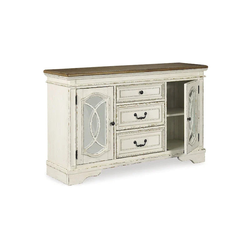 Signature Design by Ashley Realyn Ensemble de salle à manger 8 pièces blanc/brun