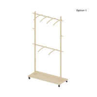 Portant à vêtements de style simple avec barre unique autoportante, design multifonctionnel, pieds antidérapants réglables, pour chambre, noir