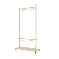 Portant à vêtements de style simple avec barre unique autoportante, design multifonctionnel, pieds antidérapants réglables, pour chambre, noir