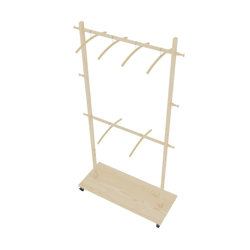 Portant à vêtements de style simple avec barre unique autoportante, design multifonctionnel, pieds antidérapants réglables, pour chambre, noir
