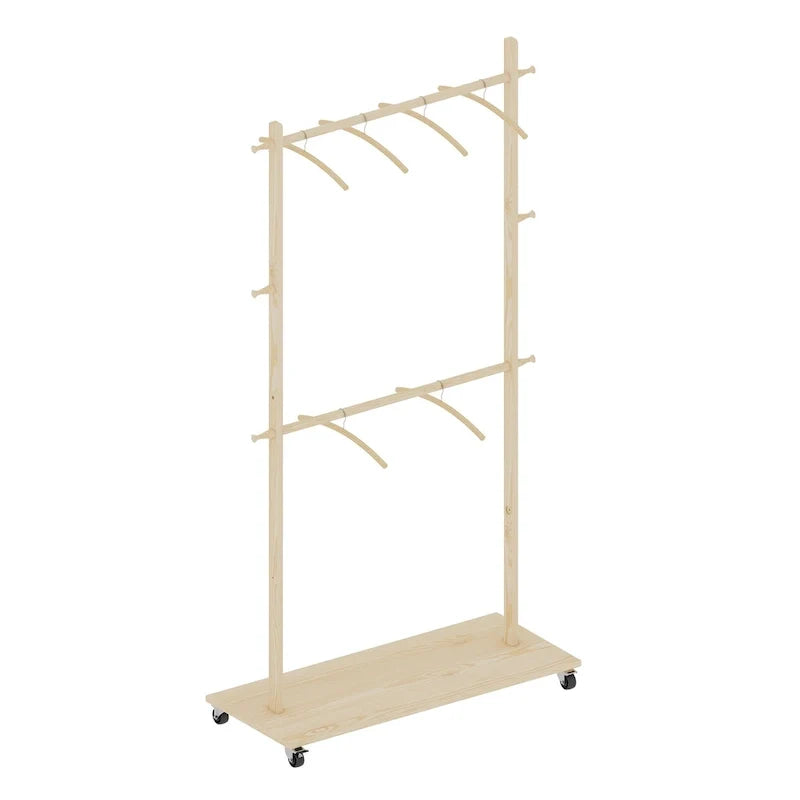 Portant à vêtements de style simple avec barre unique autoportante, design multifonctionnel, pieds antidérapants réglables, pour chambre, noir