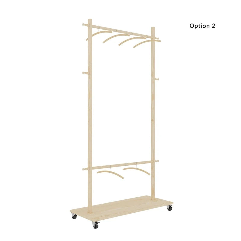 Portant à vêtements de style simple avec barre unique autoportante, design multifonctionnel, pieds antidérapants réglables, pour chambre, noir
