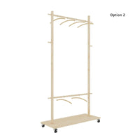 Portant à vêtements de style simple avec barre unique autoportante, design multifonctionnel, pieds antidérapants réglables, pour chambre, noir