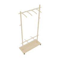 Portant à vêtements de style simple avec barre unique autoportante, design multifonctionnel, pieds antidérapants réglables, pour chambre, noir