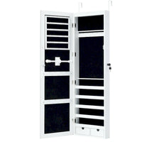 Costway Armoire à bijoux murale avec miroir et lumières LED