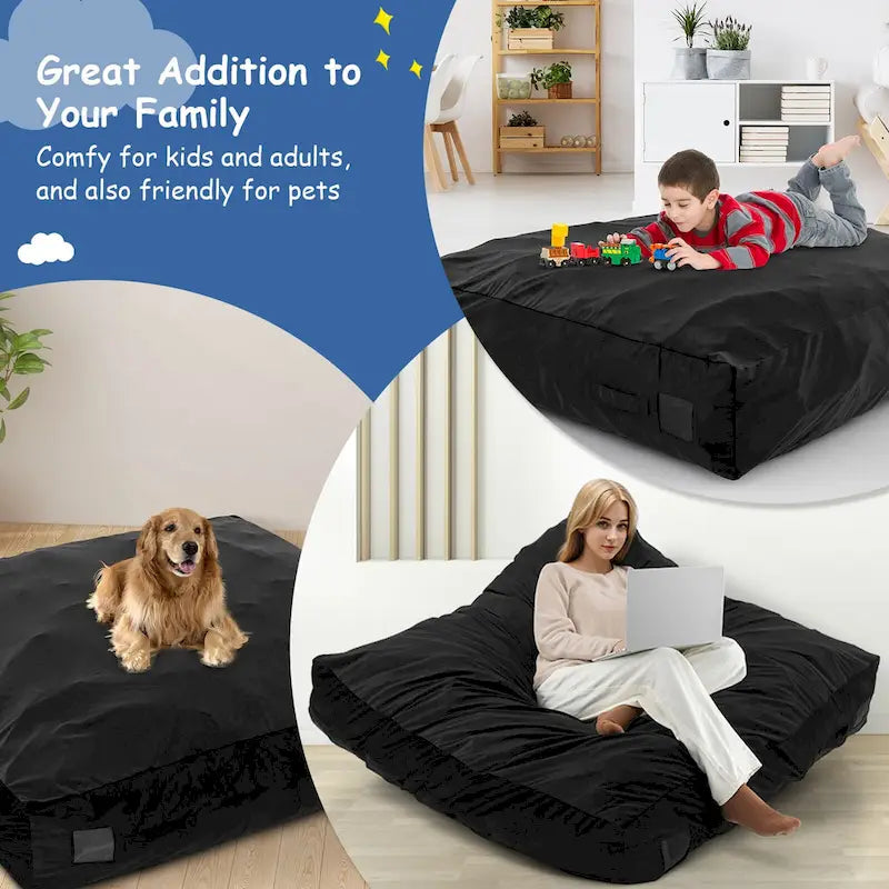 Tapis sensoriel anti-chocs Costway 57 x 57 avec blocs en mousse, lavable - Voir détails