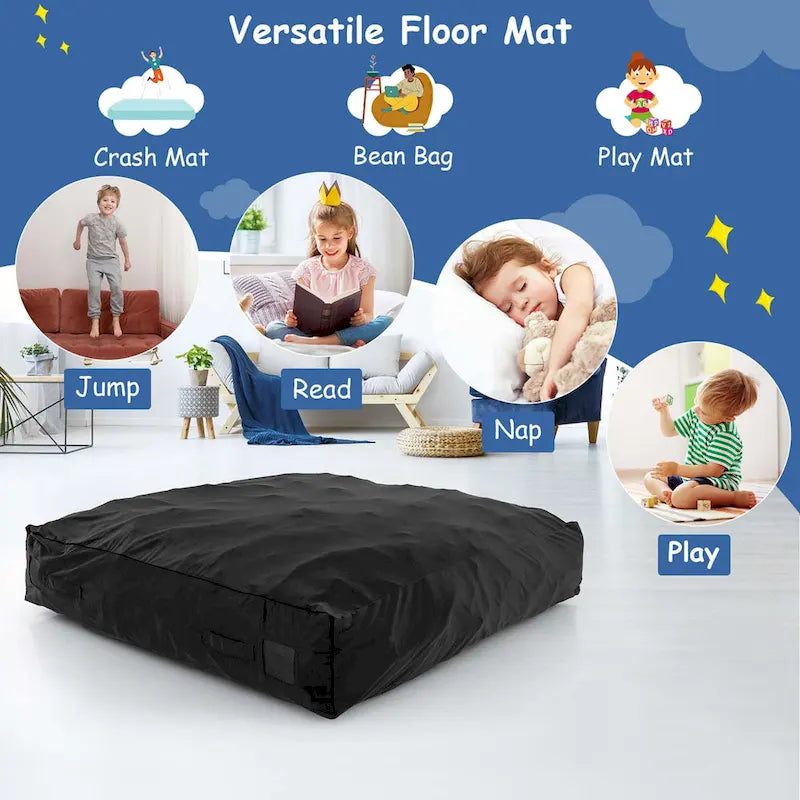 Tapis de sol rembourré sensoriel Costway 57 x 57 avec blocs de mousse et lavable - Voir détails