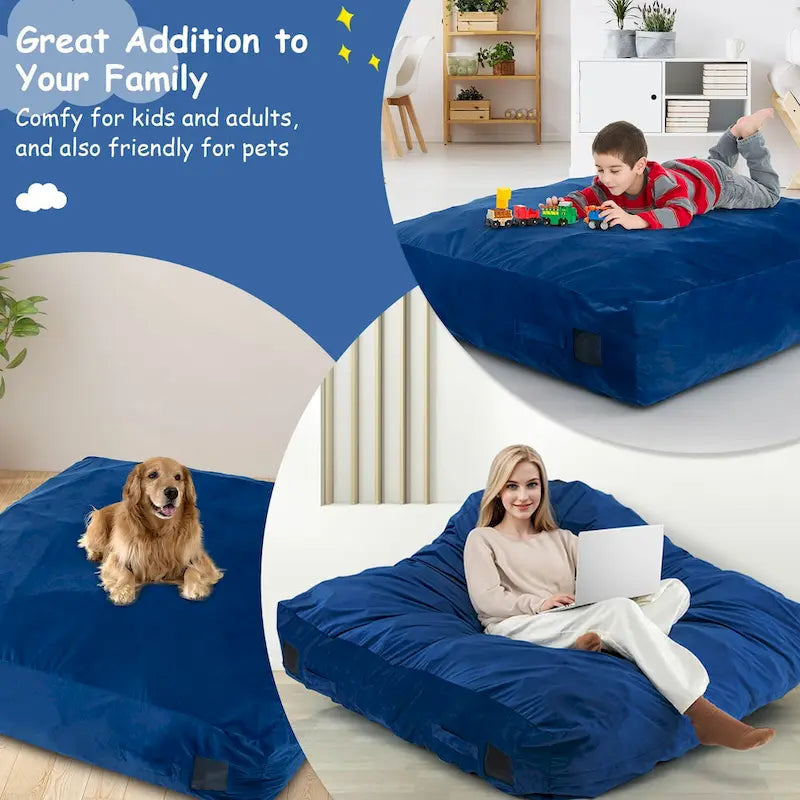 Tapis sensoriel anti-chocs Costway 57 x 57 avec blocs en mousse, lavable - Voir détails