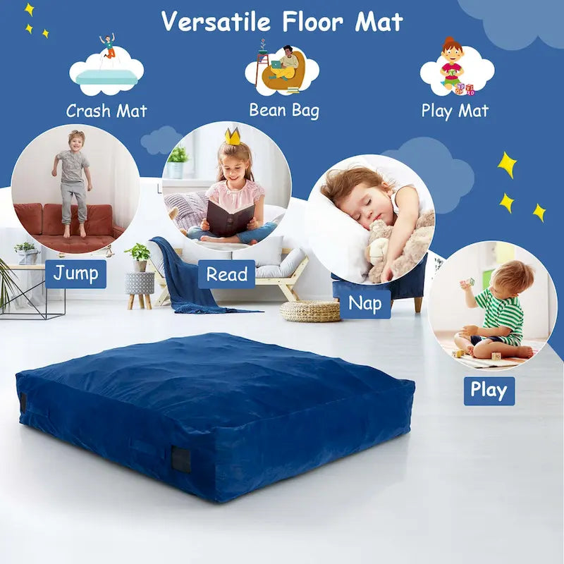 Tapis sensoriel anti-chocs Costway 57 x 57 avec blocs en mousse, lavable - Voir détails