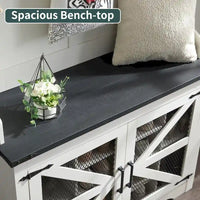 Banc d'entrée farmhouse 42 de large avec porte-manteau, meuble de vestibule