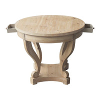 Table de salle à manger ronde de petite taille, table d'appoint, table basse de style ferme à pieds incurvés
