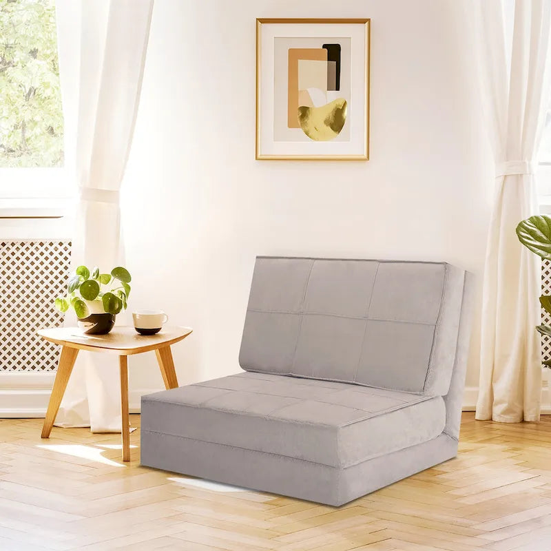 Fauteuil convertible pliant Costway, chaise longue dépliable, lit-canapé