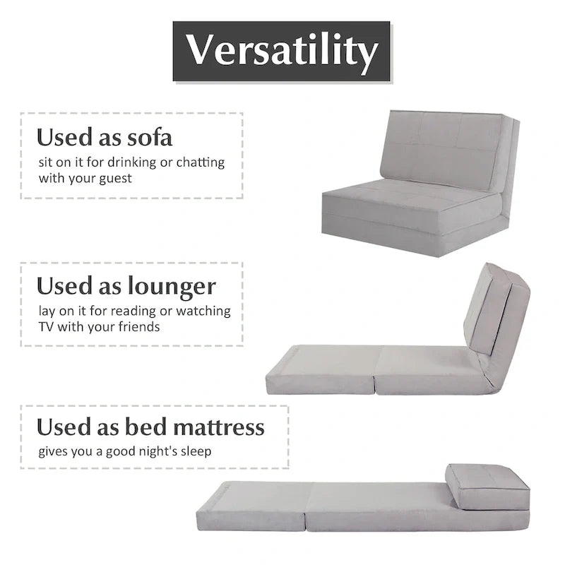 Fauteuil convertible pliant Costway, chaise longue dépliable, lit-canapé