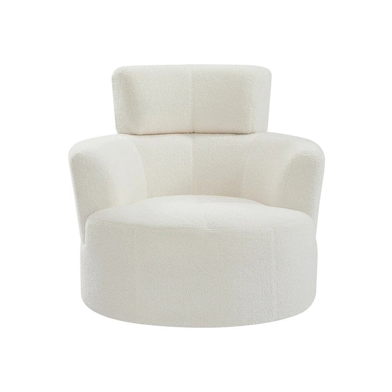 Fauteuil baril d'appoint pivotant à 360° en tissu