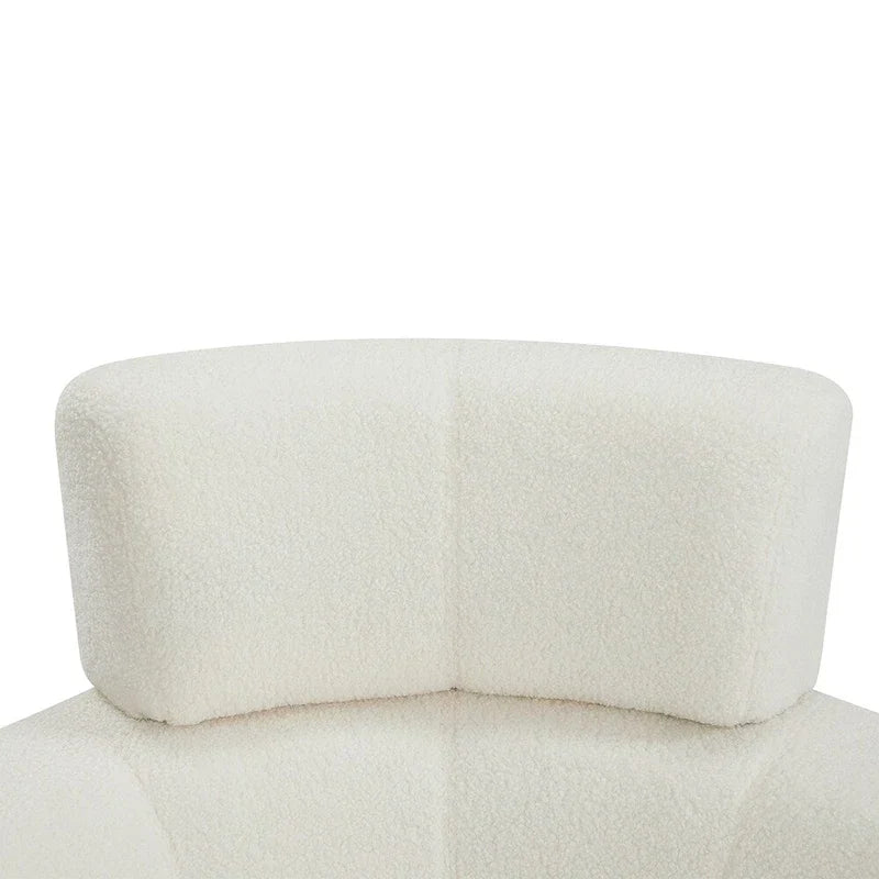 Fauteuil baril d'appoint pivotant à 360° en tissu