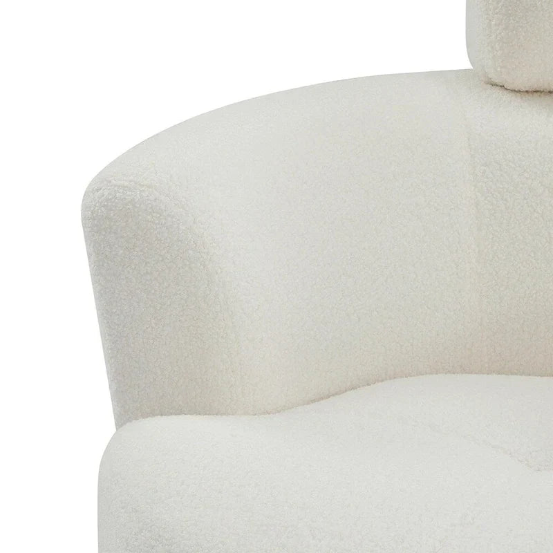 Fauteuil baril d'appoint pivotant à 360° en tissu