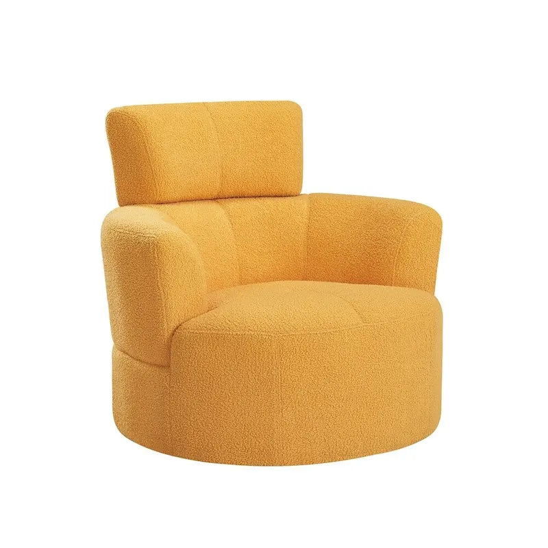 Fauteuil baril d'appoint pivotant à 360° en tissu