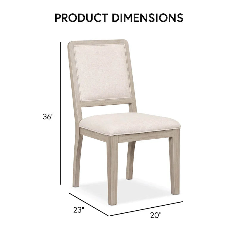 Ensemble de salle à manger 7 pièces moderne Billet en bois de chêne naturel Furniture of America