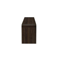 Meuble TV Maria, 2 tiroirs et étagères, bois marron 180 cm
